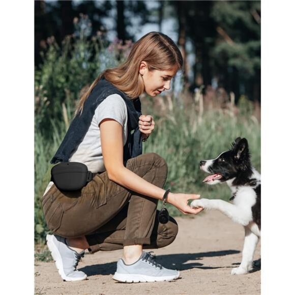 Dog Treat Pouch with Training Clicker, Upgrade Stronger Magnetic Closure - Picture 3 of 7